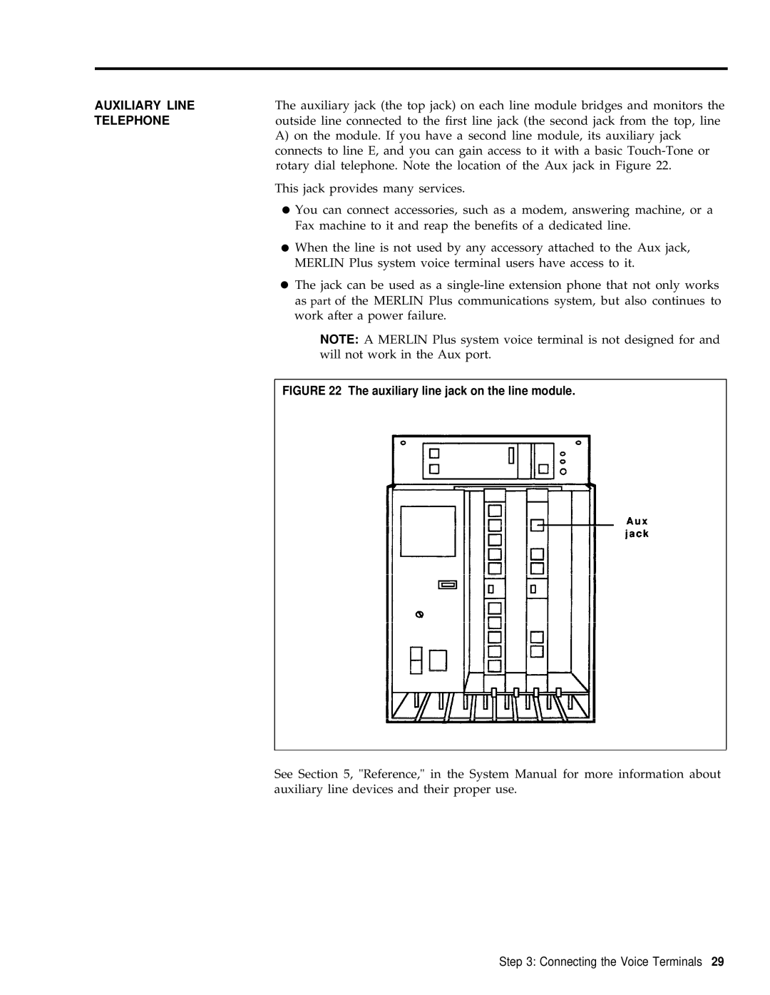 3Com RELEASE 2 installation manual Auxiliary Line, Telephone 