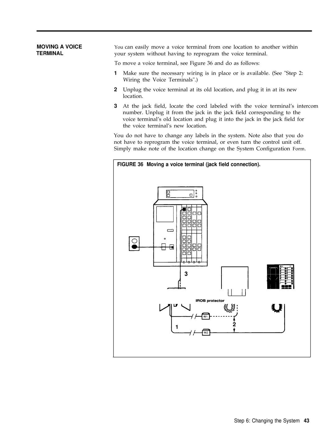 3Com RELEASE 2 installation manual Moving a Voice Terminal, Moving a voice terminal jack field connection 