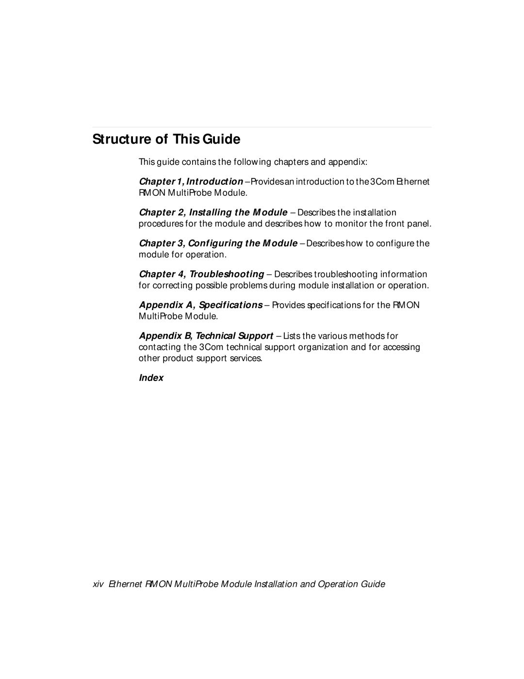 3Com RMON-EMP-3 installation and operation guide Structure of This Guide 