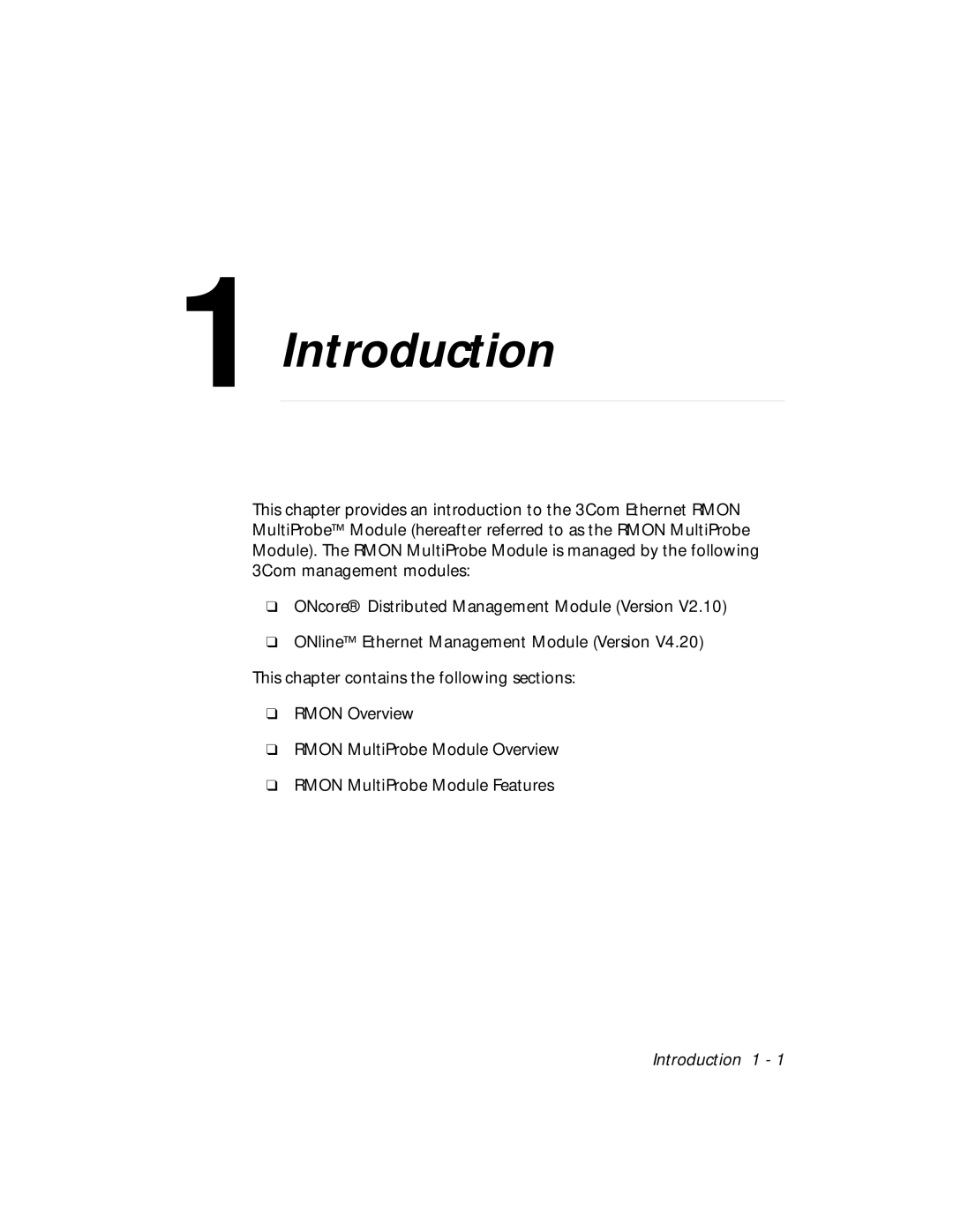 3Com RMON-EMP-3 installation and operation guide Introduction 