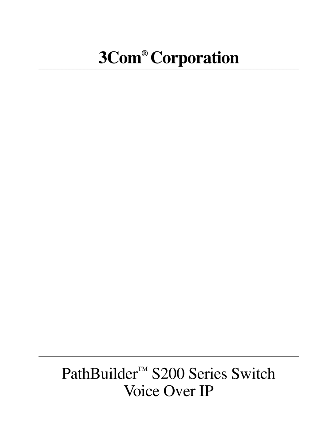 3Com S200 manual 3Com Corporation 