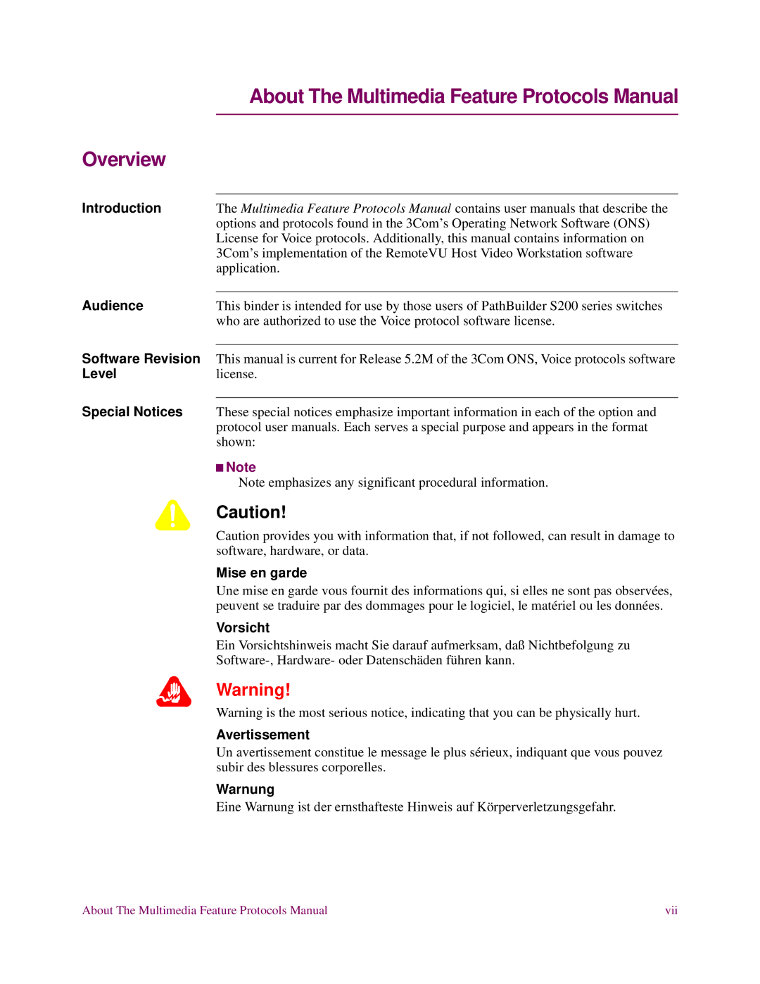 3Com S200 manual Overview 