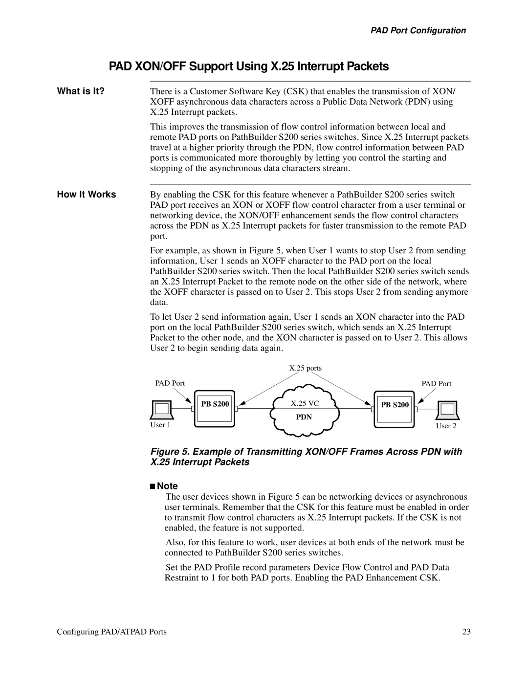 3Com S200 manual PAD XON/OFF Support Using X.25 Interrupt Packets, How It Works 