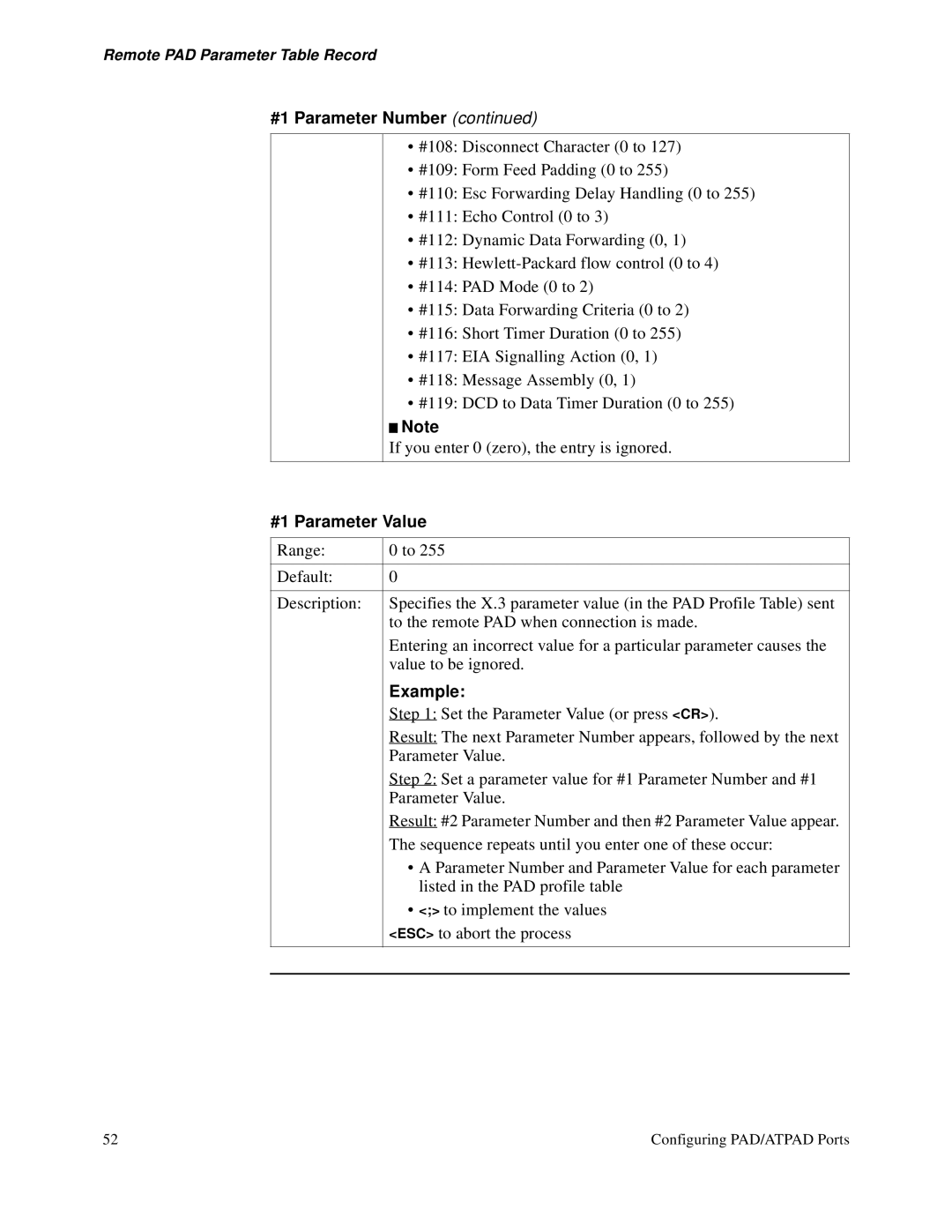 3Com S200 manual #1 Parameter Value, Example 