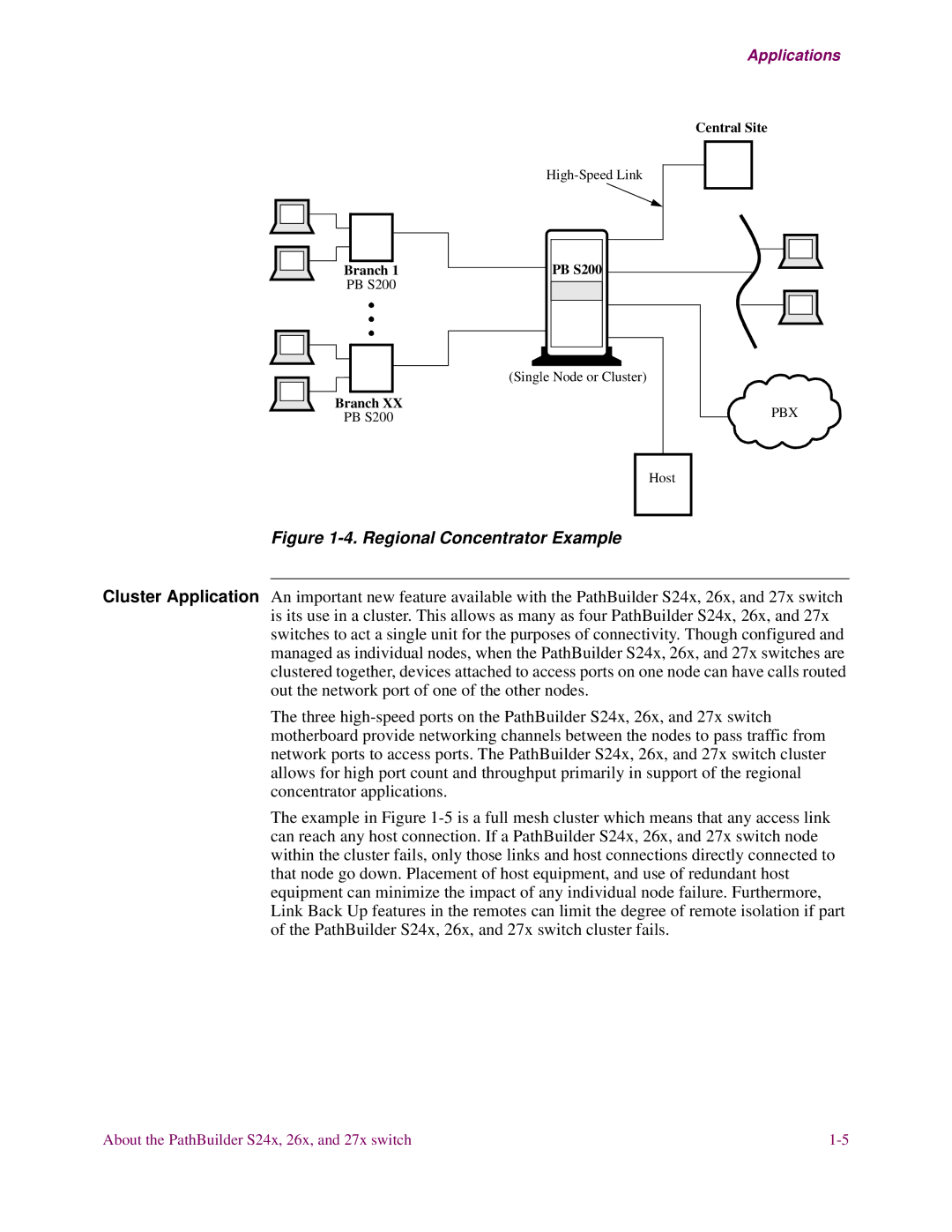 3Com S26x, S27x, S24x installation manual Regional Concentrator Example 