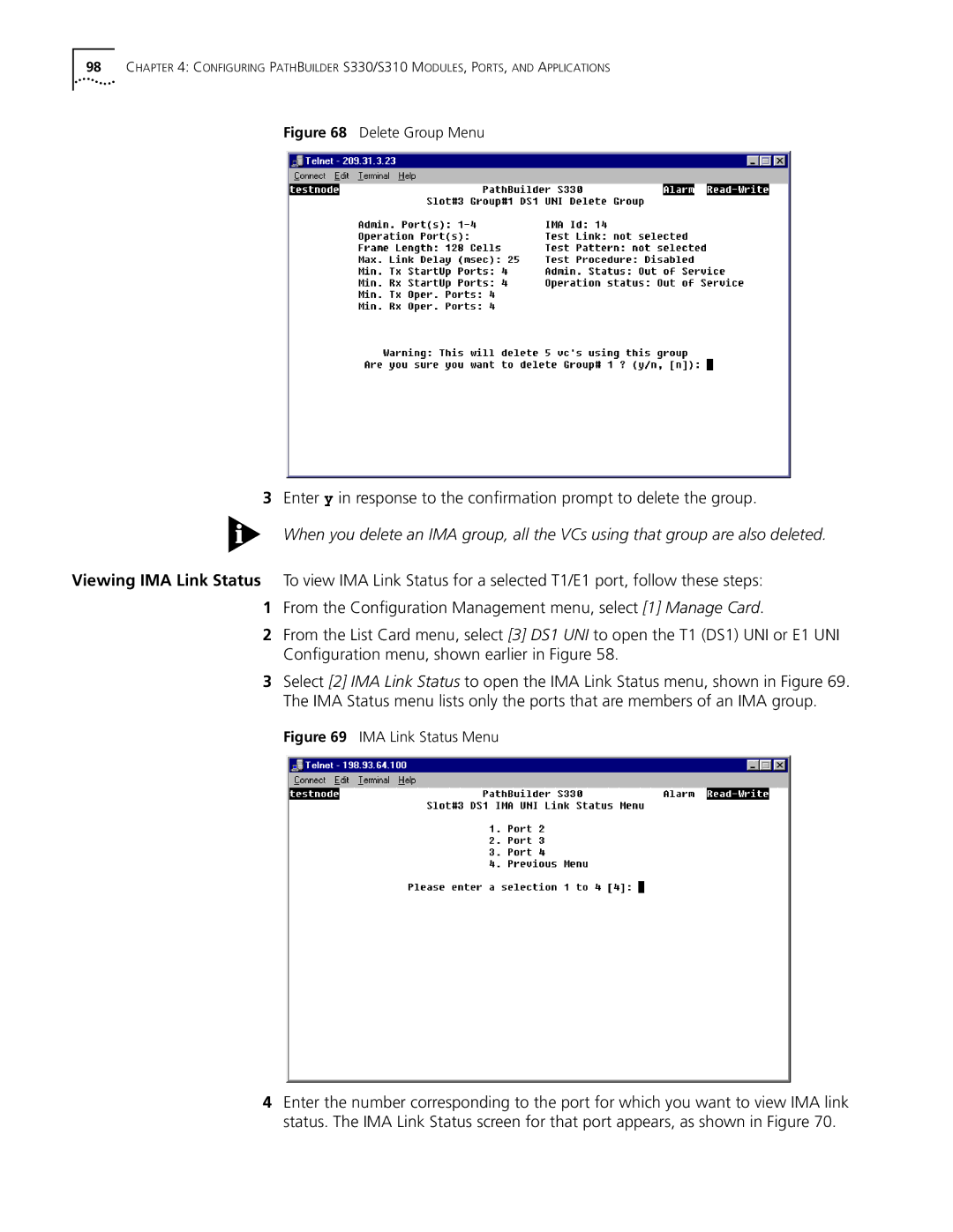 3Com S330 manual Delete Group Menu 