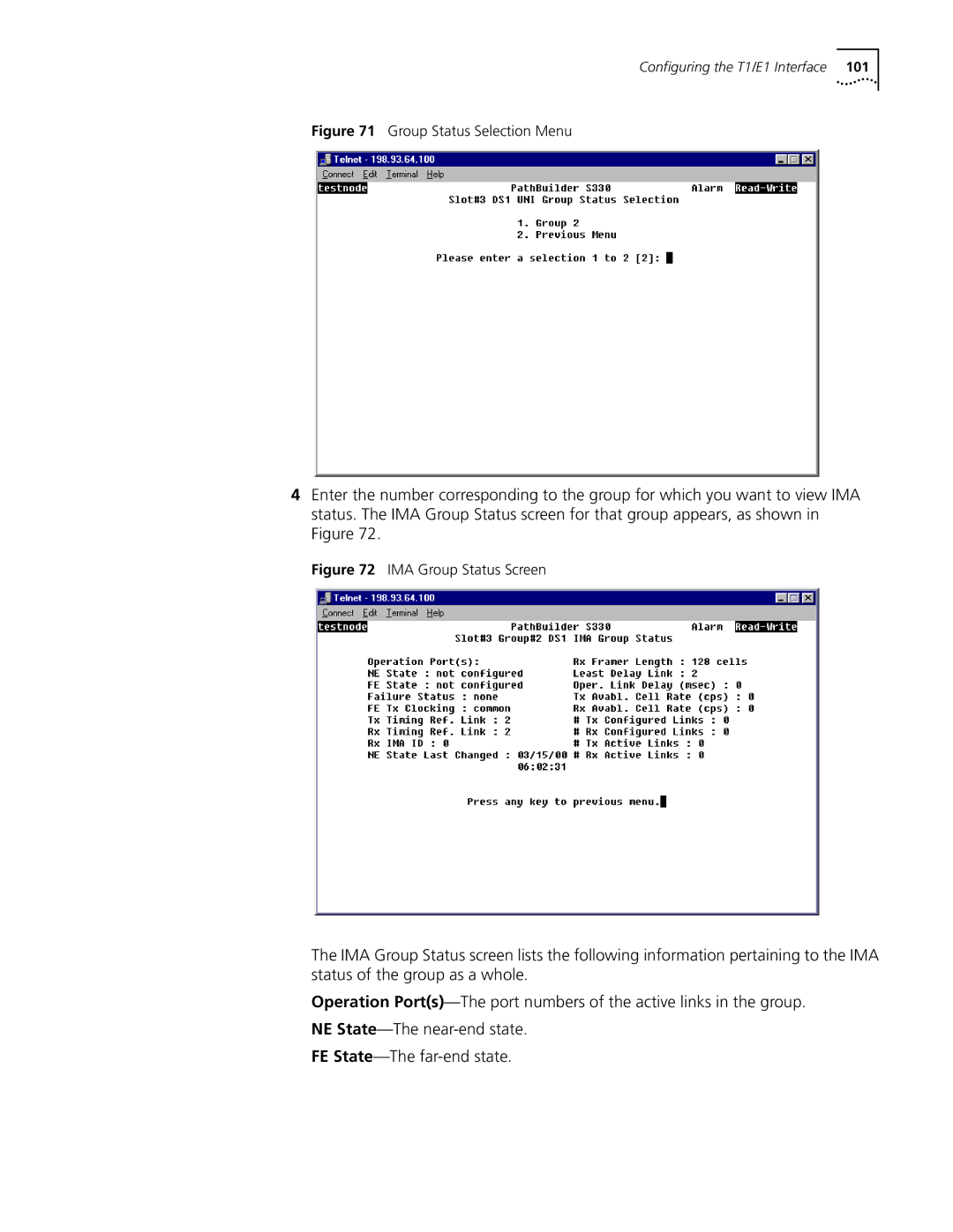 3Com S330 manual Group Status Selection Menu 