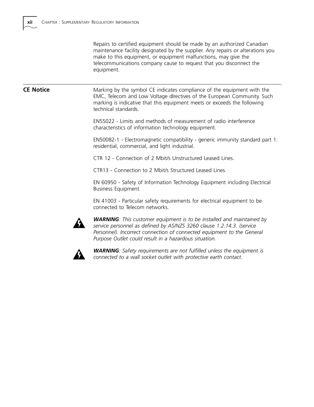 3Com S330 manual CE Notice 