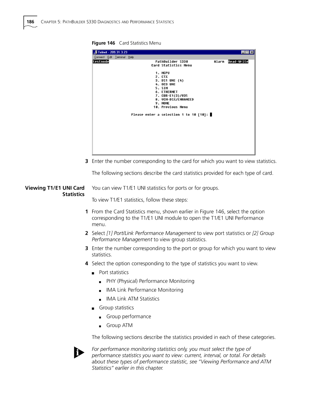 3Com S330 manual Statistics 