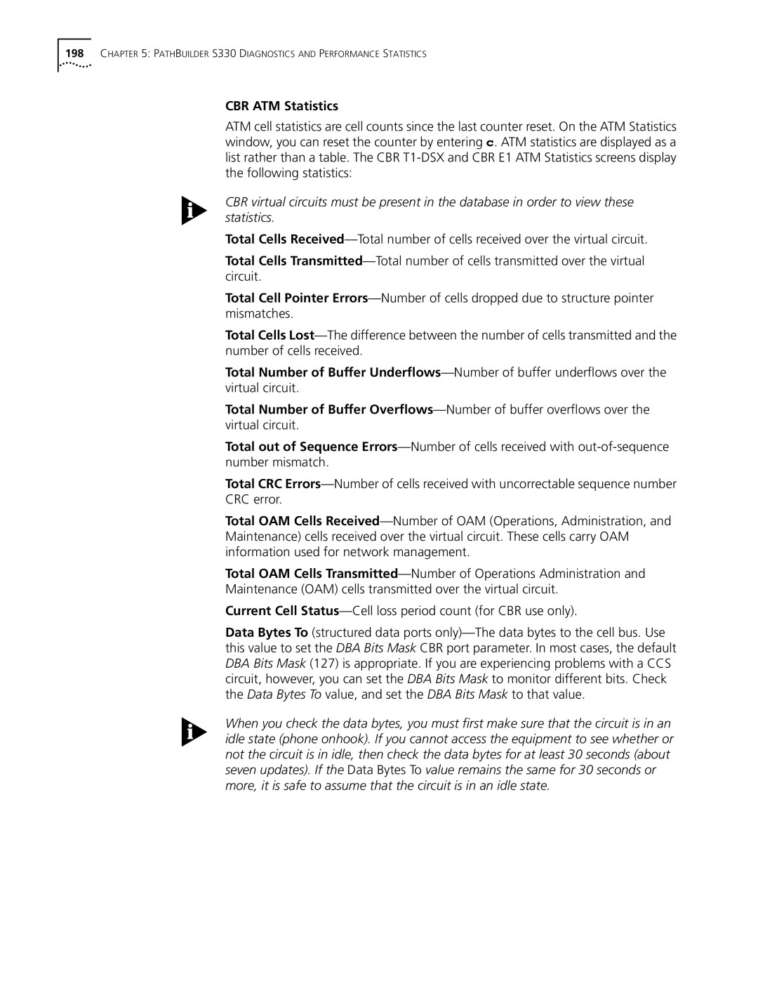 3Com S330 manual CBR ATM Statistics 