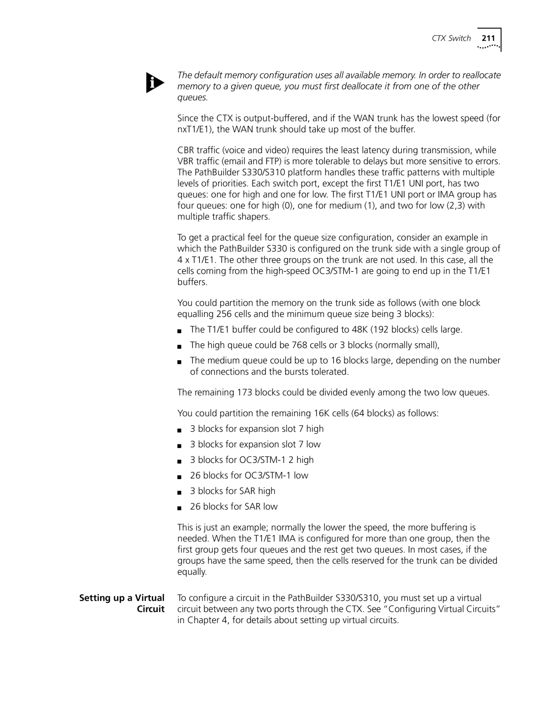 3Com S330 manual for details about setting up virtual circuits 