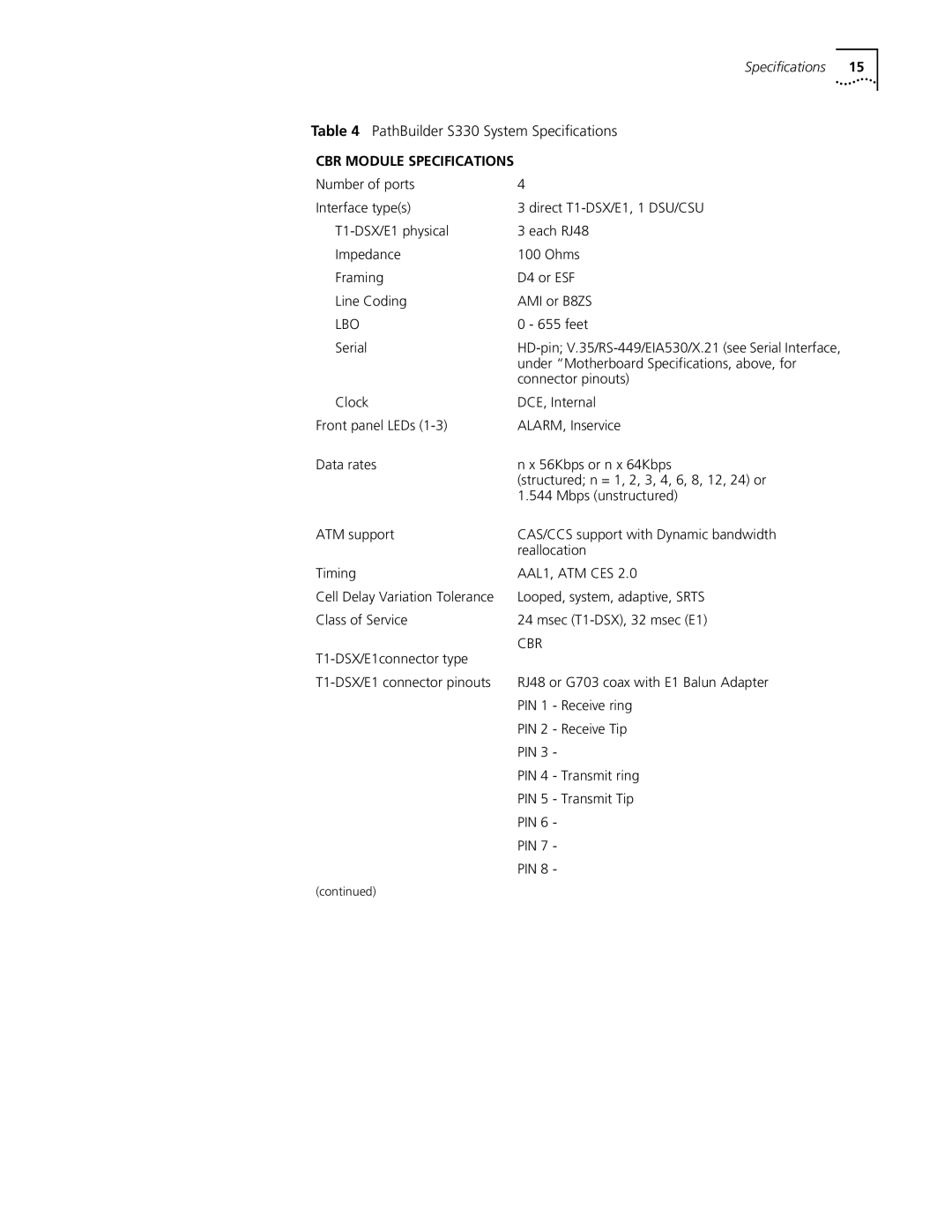 3Com S330 manual AAL1, ATM CES 