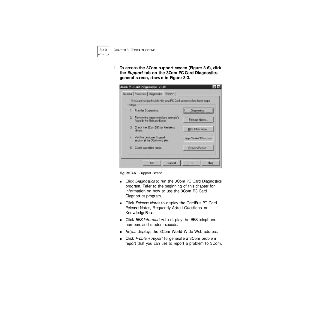 3Com Series 760 manual 6Support Screen 