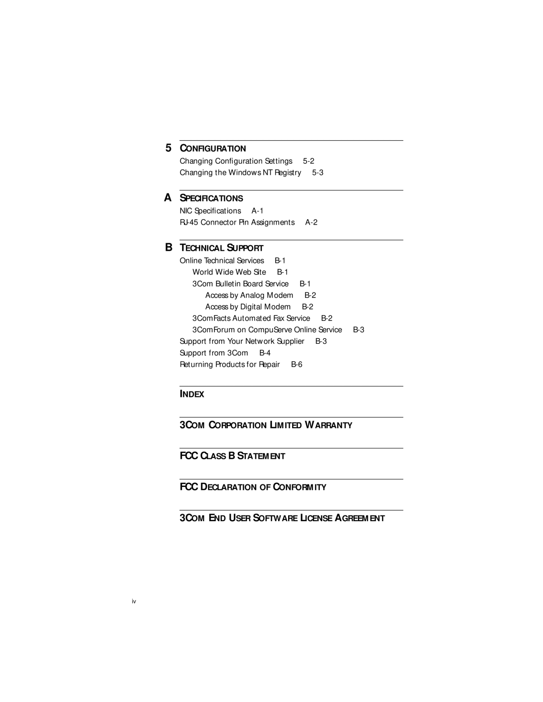 3Com Server manual Configuration 