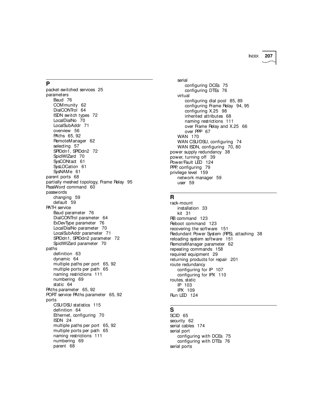 3Com NETBuilder SI, SuperStack II manual Index 