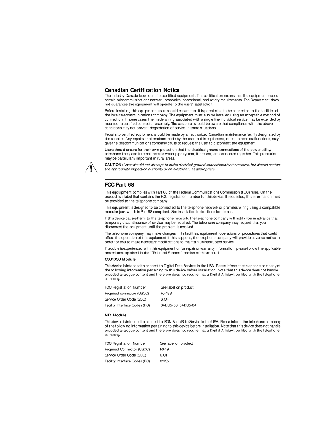 3Com SuperStack II, NETBuilder SI manual Canadian Certiﬁcation Notice 