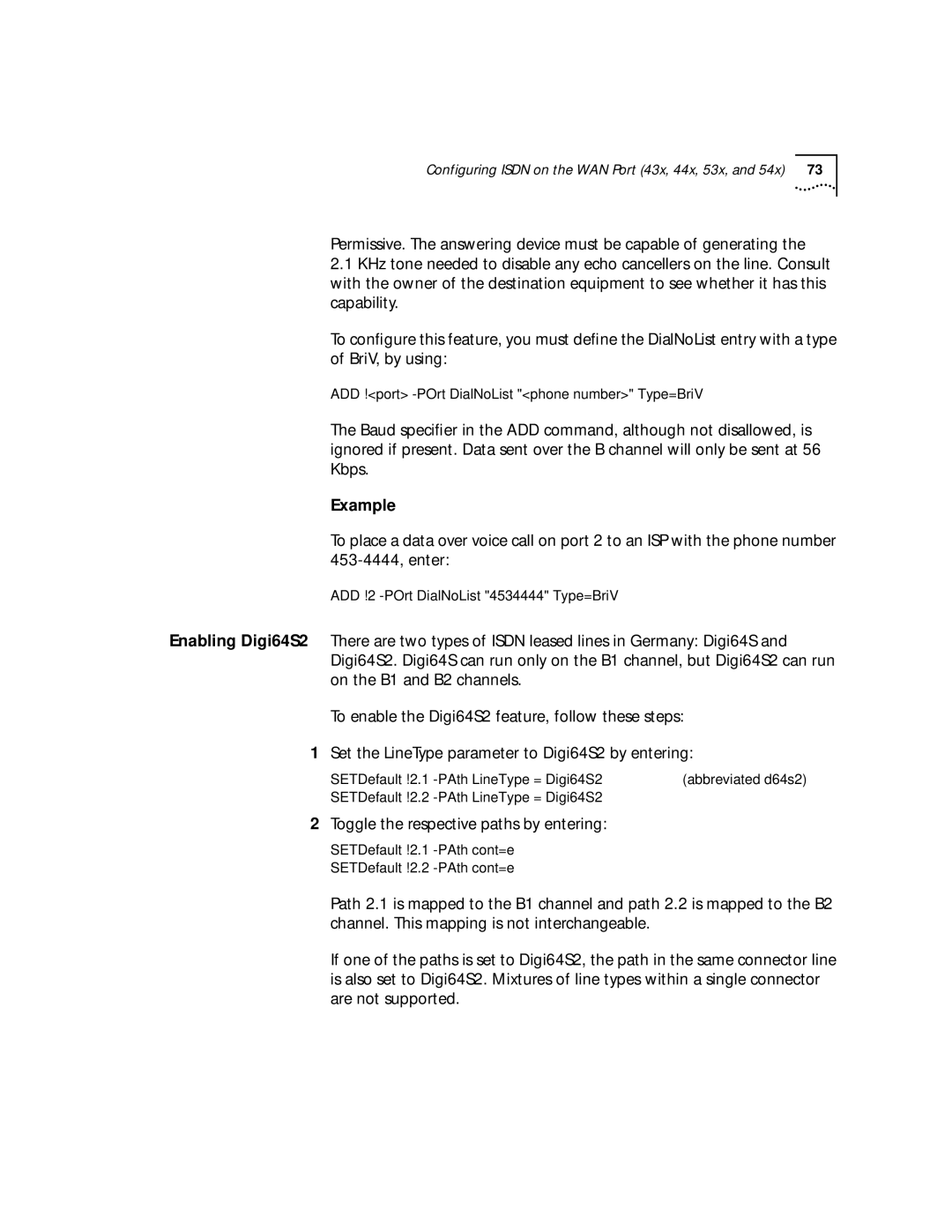 3Com NETBuilder SI, SuperStack II manual Example, Toggle the respective paths by entering 