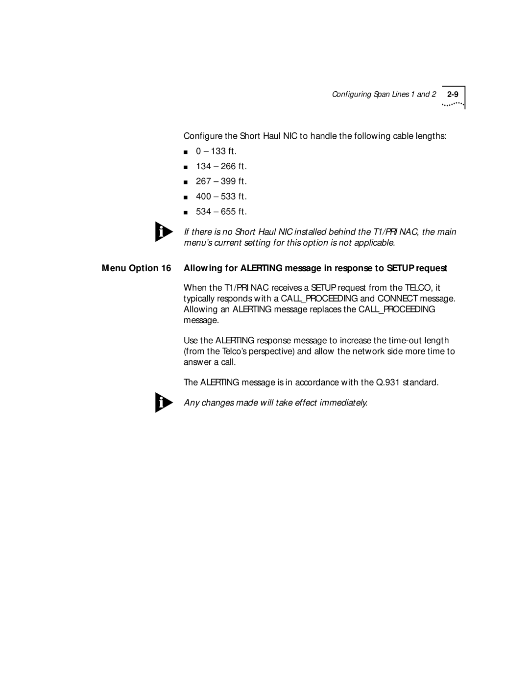 3Com T1/PRI manual Any changes made will take effect immediately 