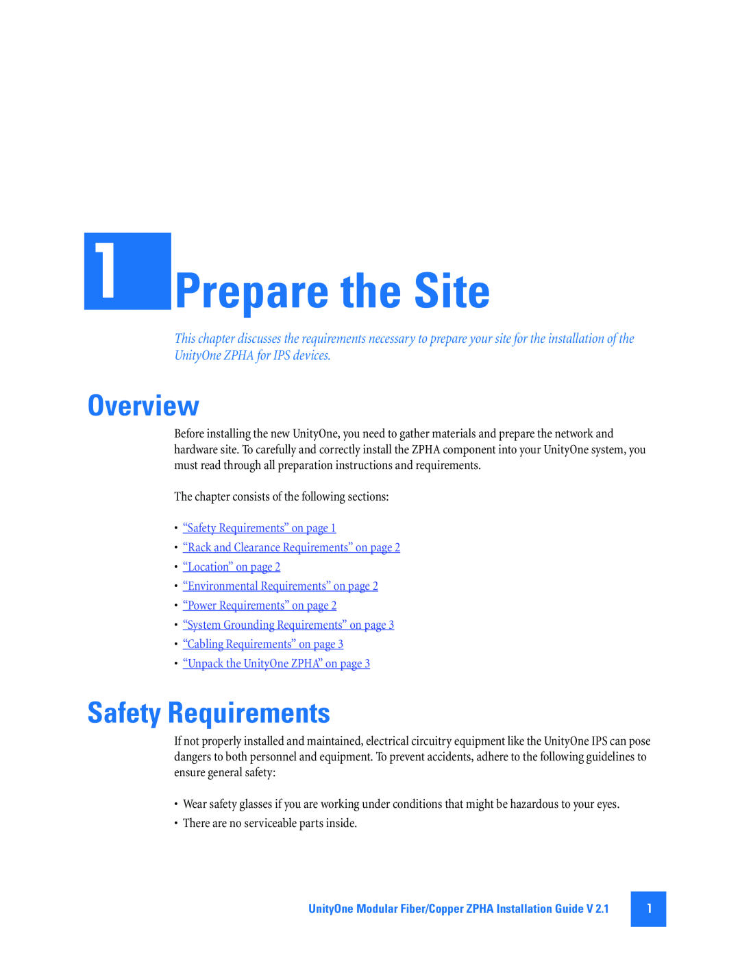 3Com TECHD-0000000050 manual Prepare the Site, Overview, “Safety Requirements” on page 