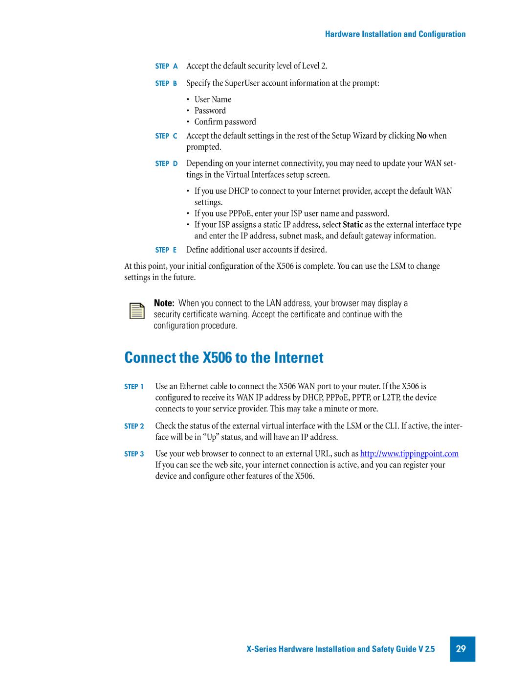 3Com TECHD-0000000122 manual Connect the X506 to the Internet 