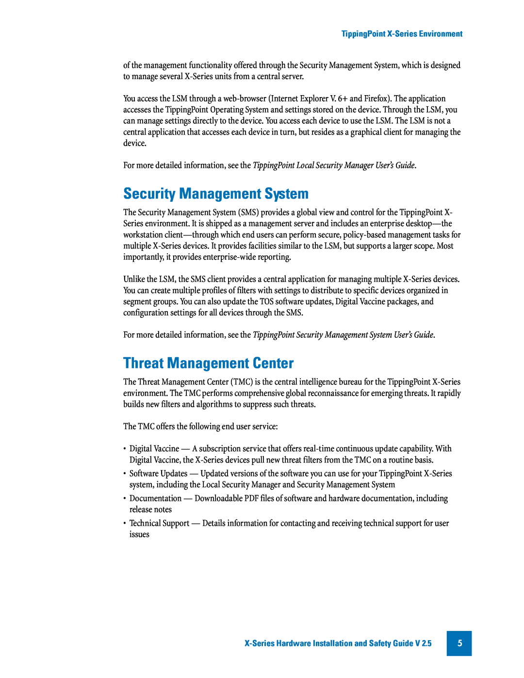 3Com TECHD-0000000122 manual Security Management System, Threat Management Center 