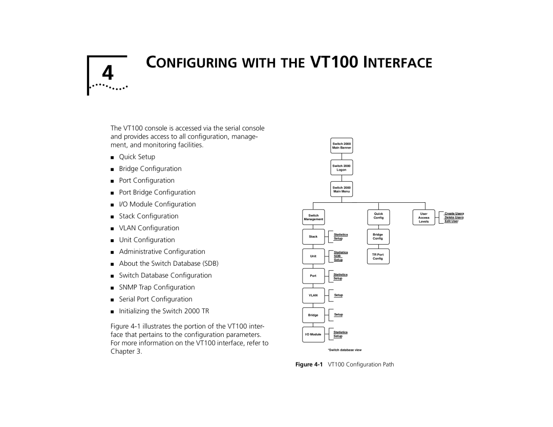 3Com TR manual Configuring with the VT100 Interface, Vlan 