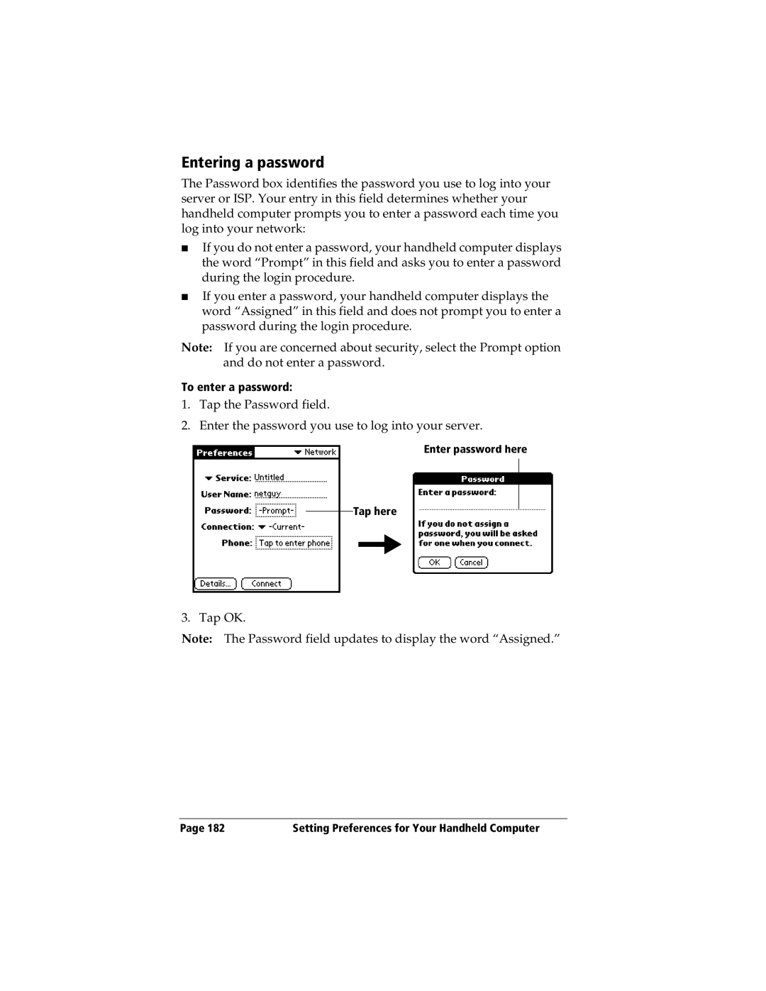 3Com TRGpro manual Entering a password, To enter a password 