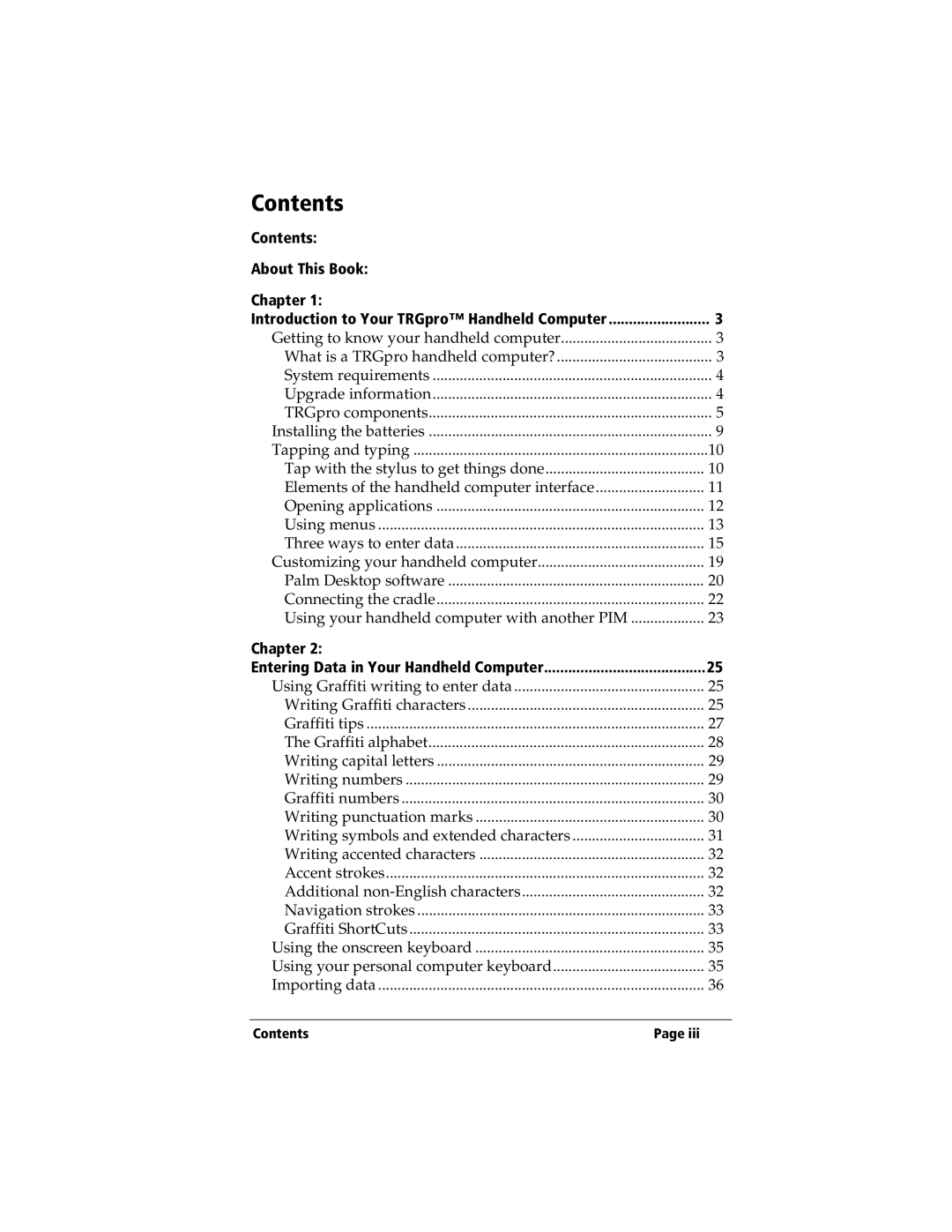 3Com TRGpro manual Contents 