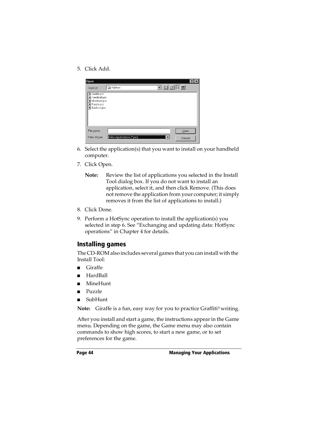 3Com TRGpro manual Installing games 