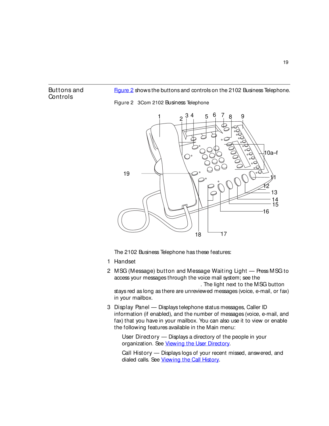 3Com V7000 manual 10a-f, Business Telephone has these features 