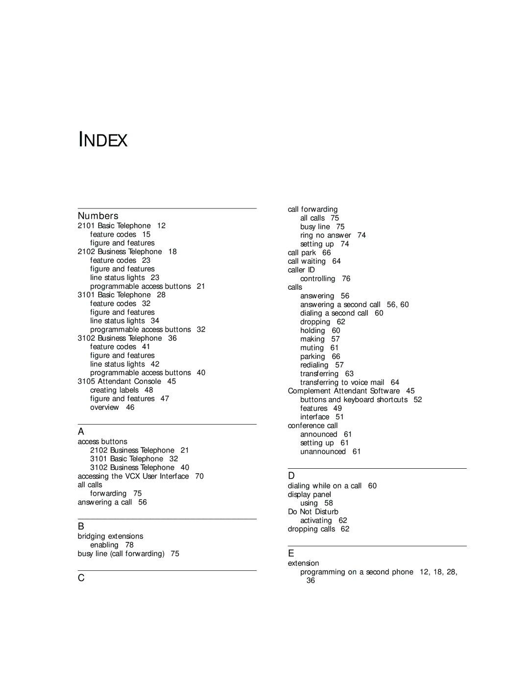 3Com V7000 manual Index, Numbers 