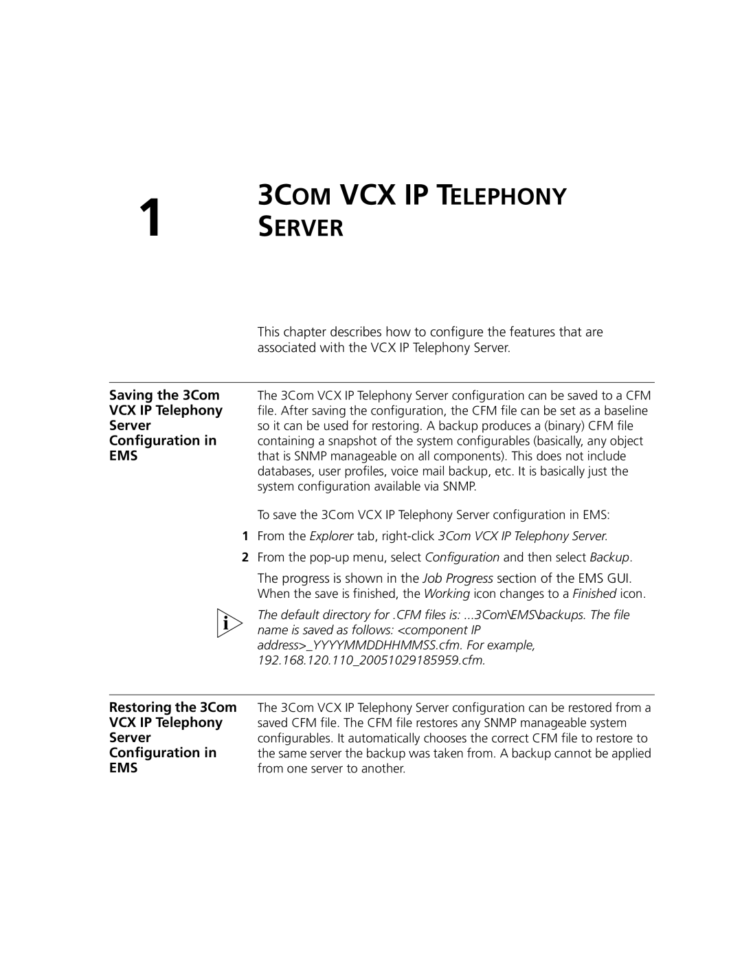 3Com V7000 manual 3COM VCX IP Telephony Server 