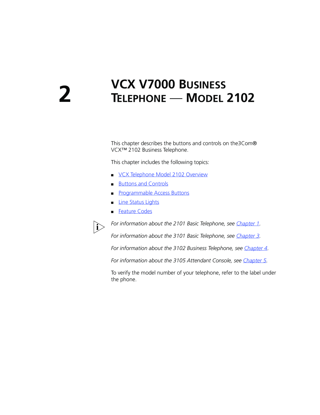 3Com manual Telephone - Model, VCX Telephone Model 2102 Overview Buttons and Controls, VCX V7000 BUSINESS 