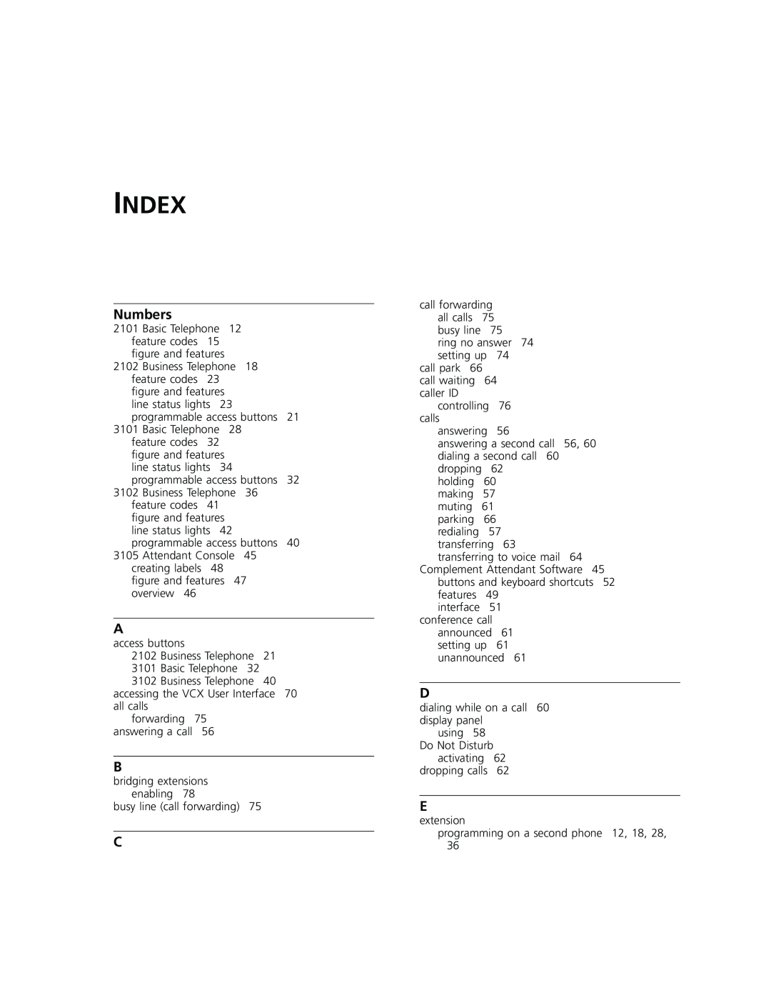 3Com V7000 manual Index, Numbers 