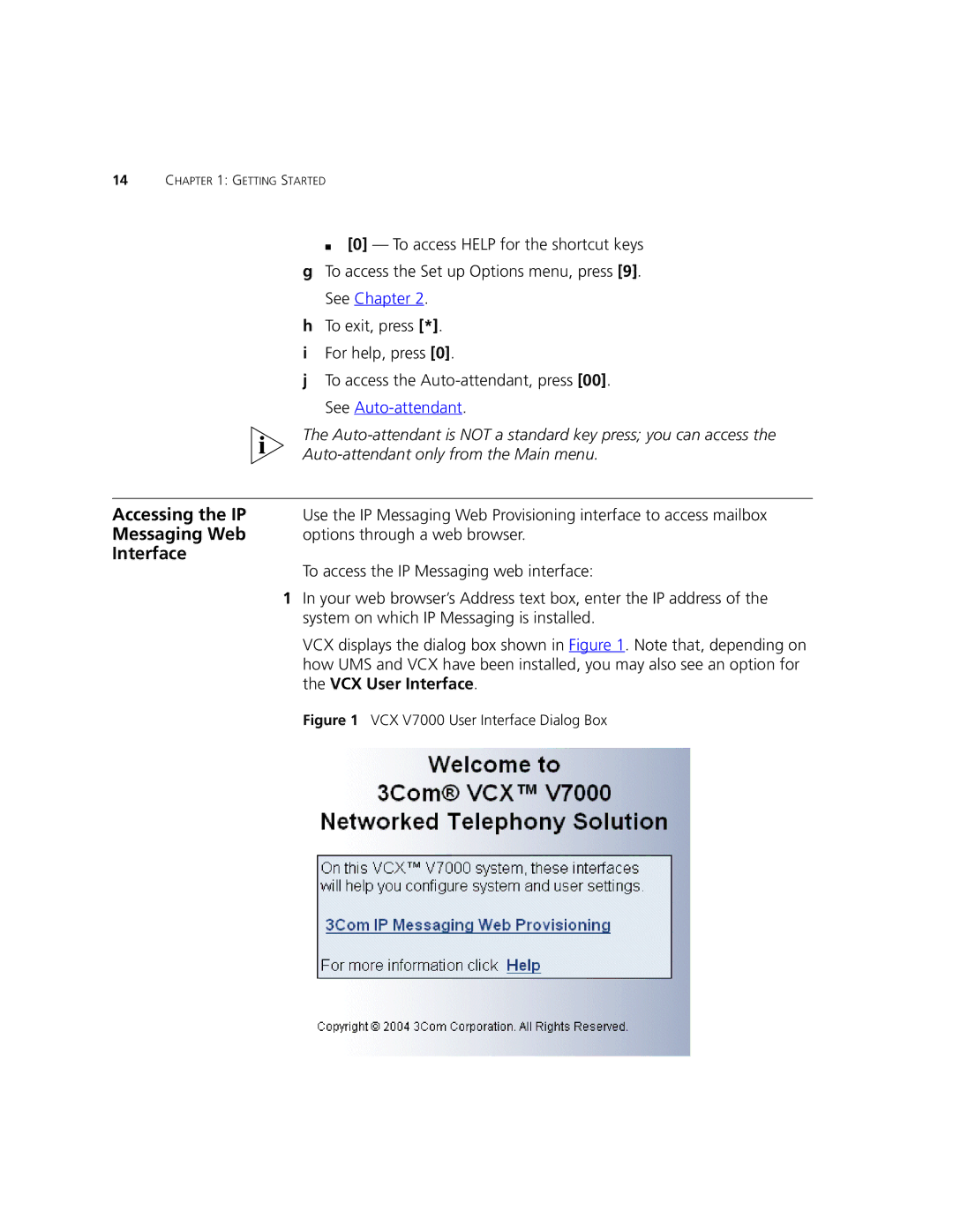 3Com V7350 manual VCX V7000 User Interface Dialog Box 