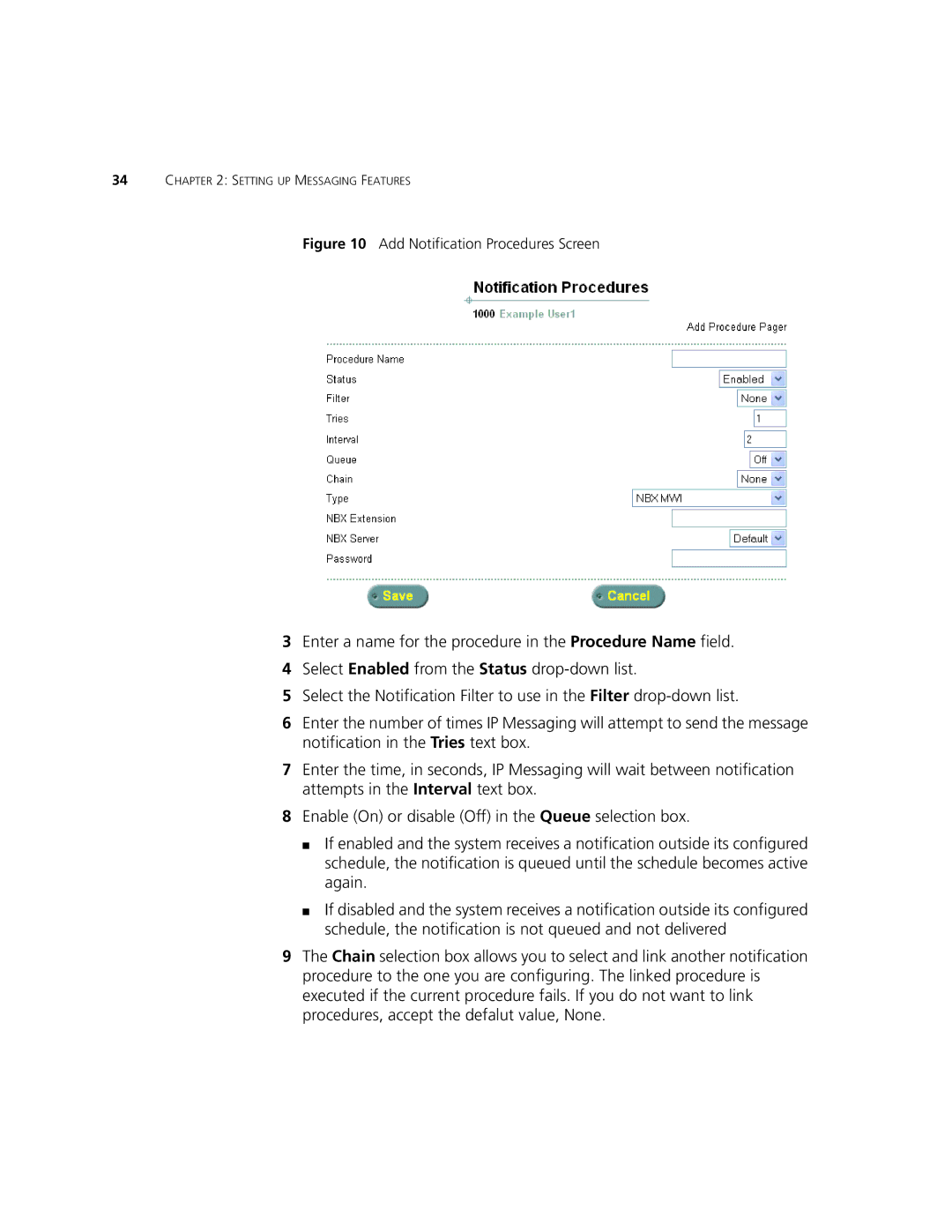 3Com V7350 manual Add Notification Procedures Screen 