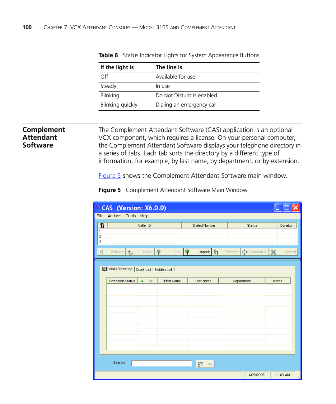 3Com VCX V7000 IP manual Complement, Attendant, Software 