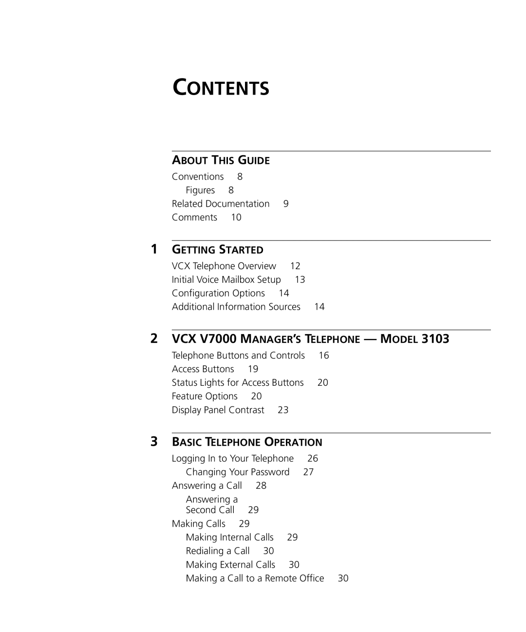 3Com VCX V7000 IP manual Contents 