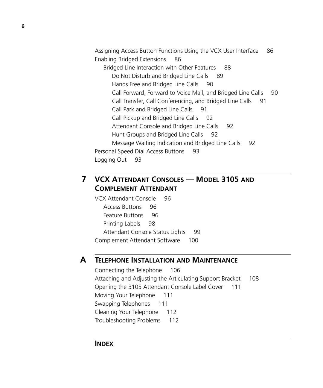 3Com VCX V7000 IP manual Index 