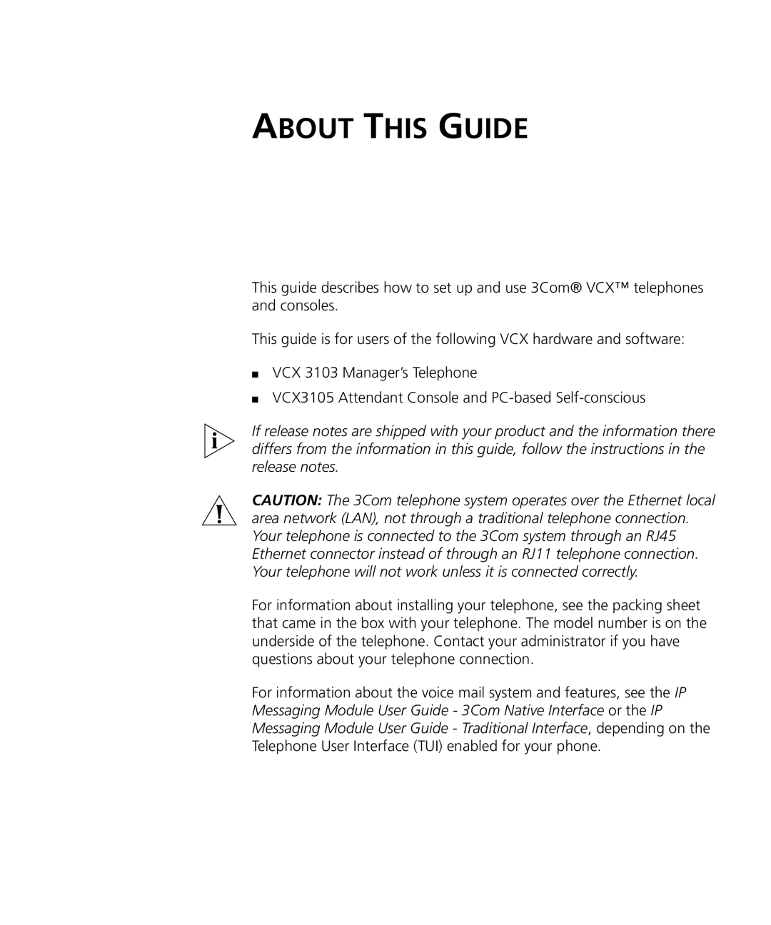 3Com VCX V7000 IP manual About this Guide 