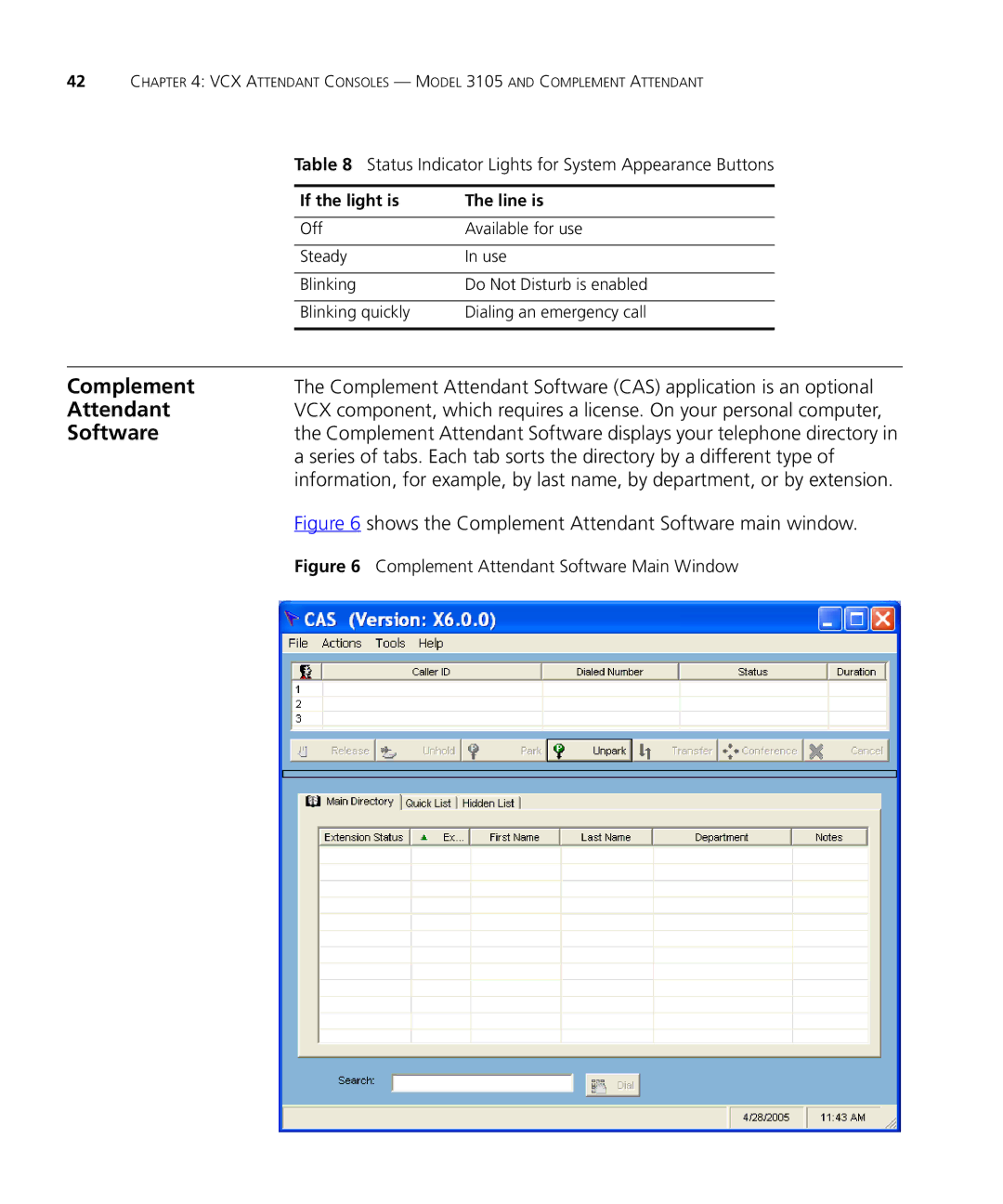 3Com VCX V7000 manual Complement, Attendant, Software 