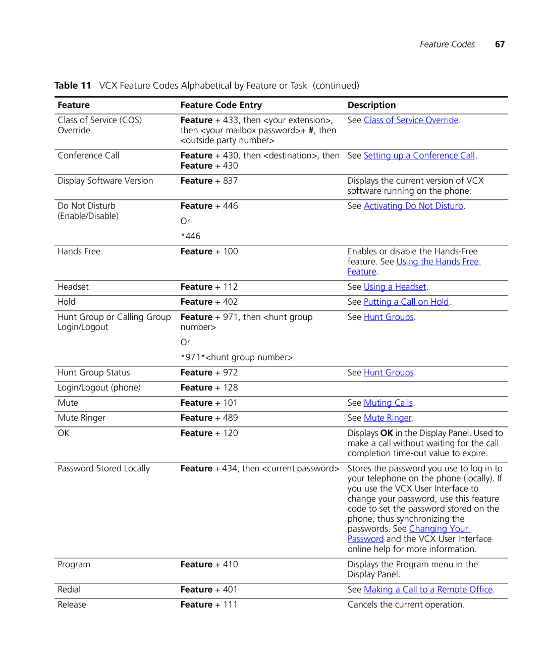 3Com VCX V7000 manual See Setting up a Conference Call 