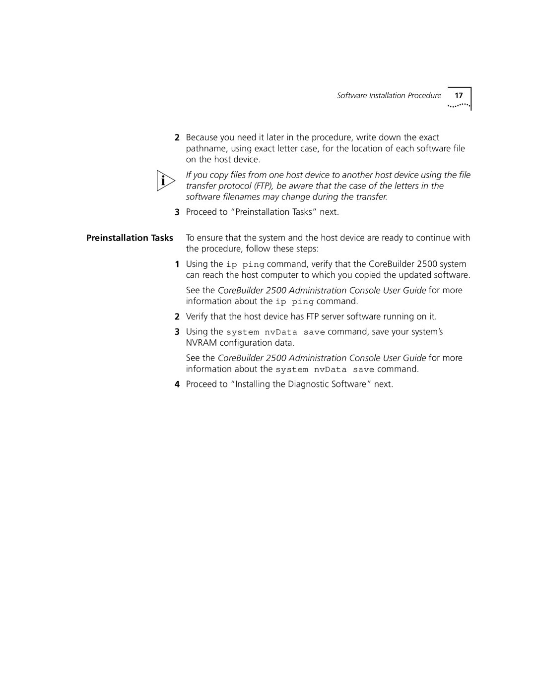 3Com Version 8.1.2 manual Proceed to Installing the Diagnostic Software next 