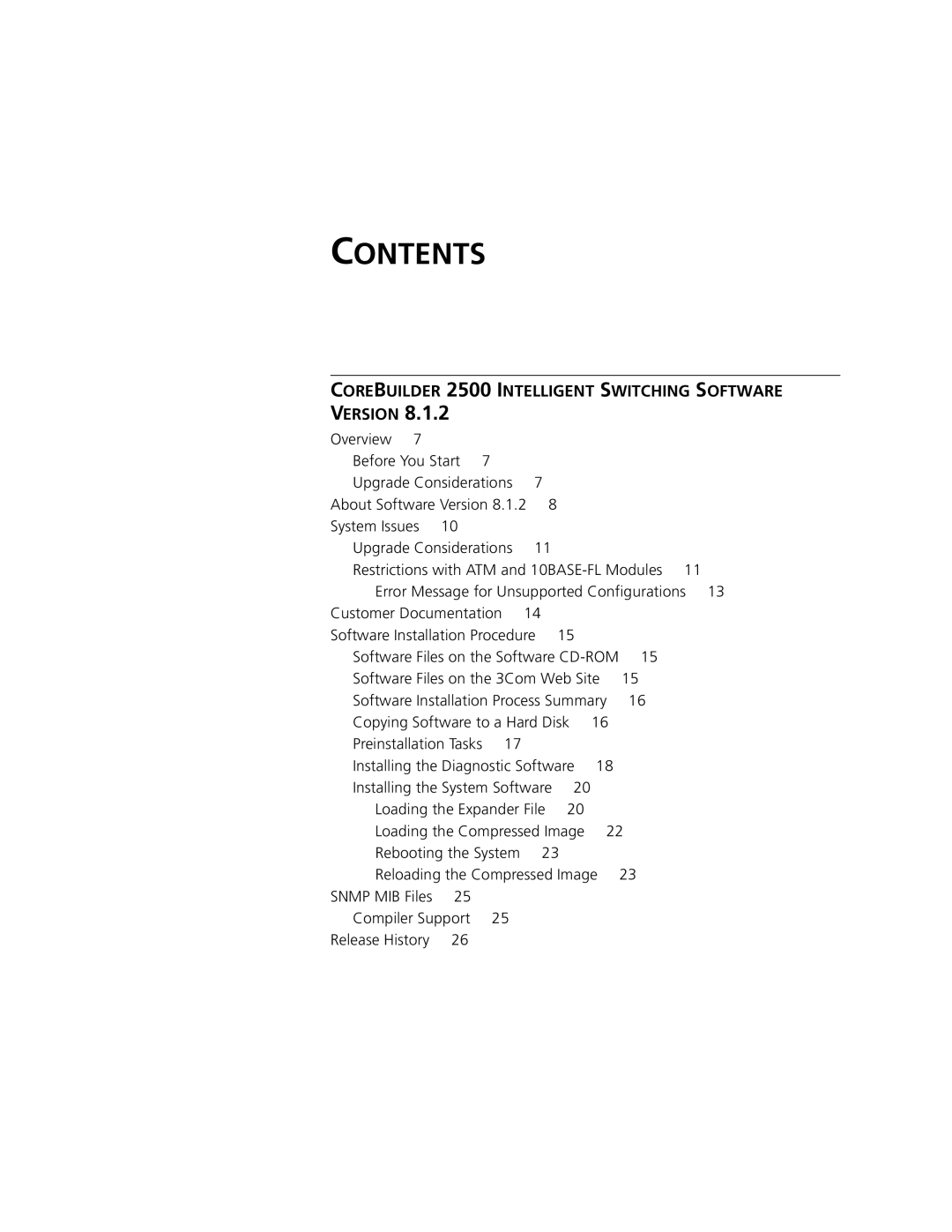 3Com Version 8.1.2 manual Contents 