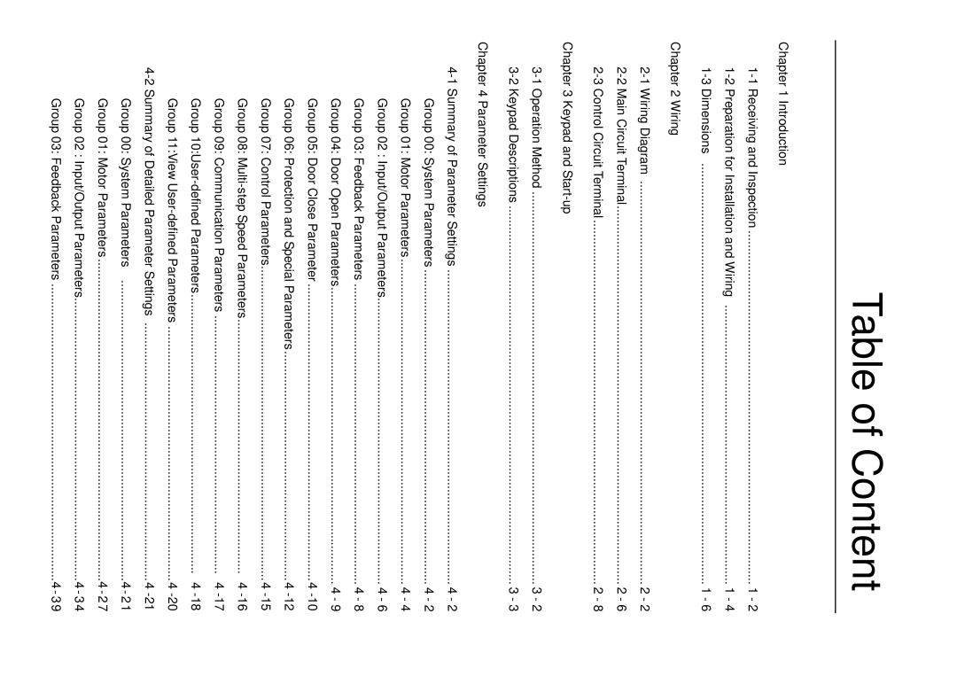 3Com VFD-D D manual Table of Content 