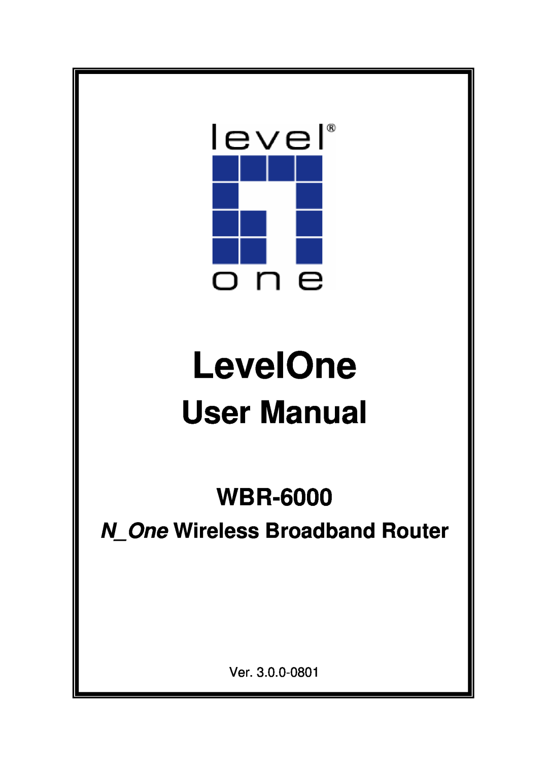 3Com WBR-6000 user manual NOne Wireless Broadband Router, LevelOne 