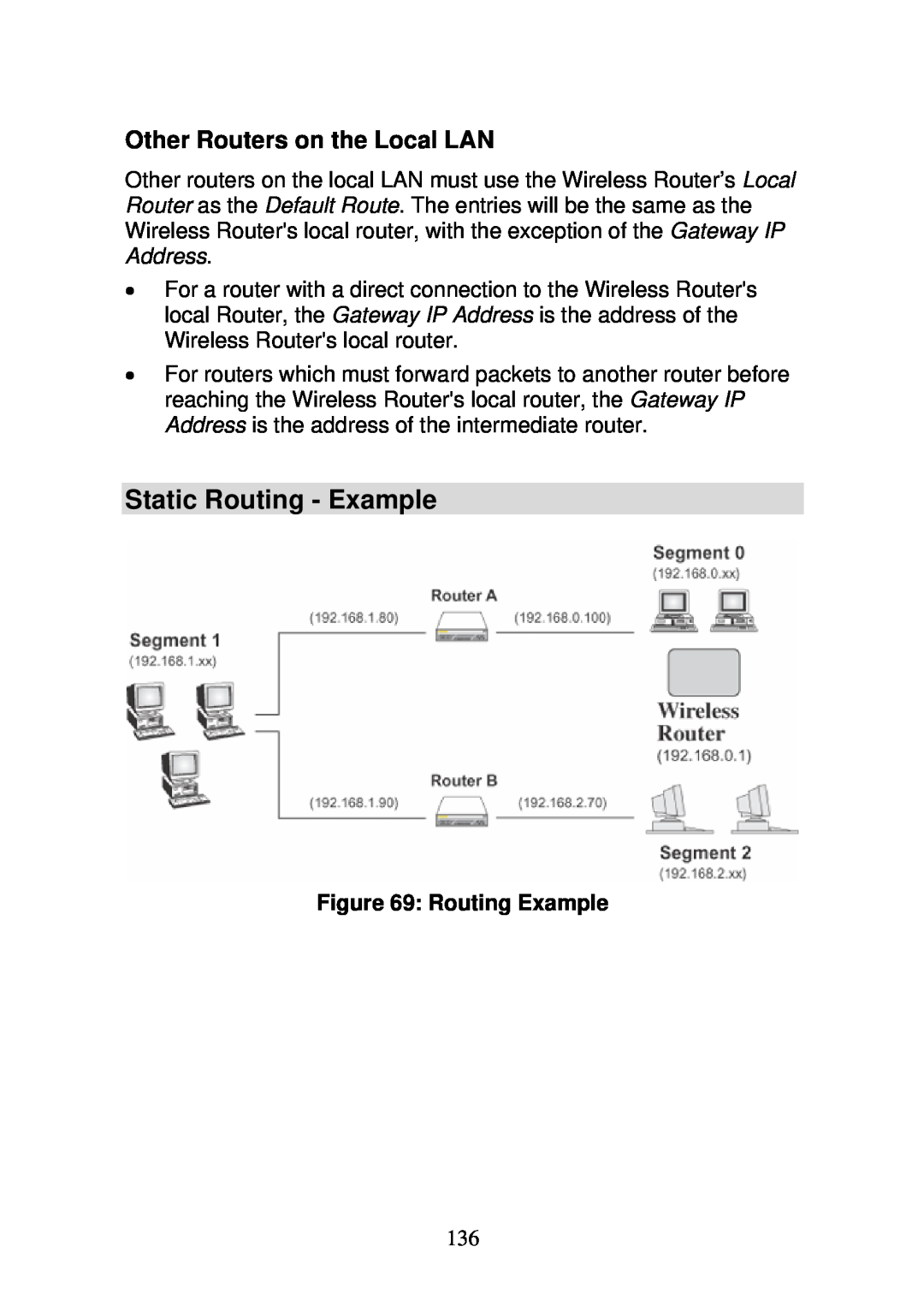 3Com WBR-6000 user manual Static Routing - Example, Other Routers on the Local LAN, Routing Example 