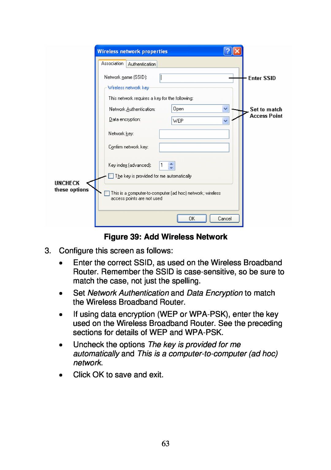 3Com WBR-6000 user manual Add Wireless Network 