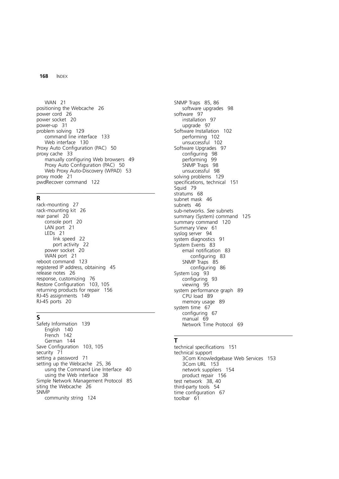 3Com Webcache 1000 (3C16115), Webcache 3000 (3C16116) manual Snmp 