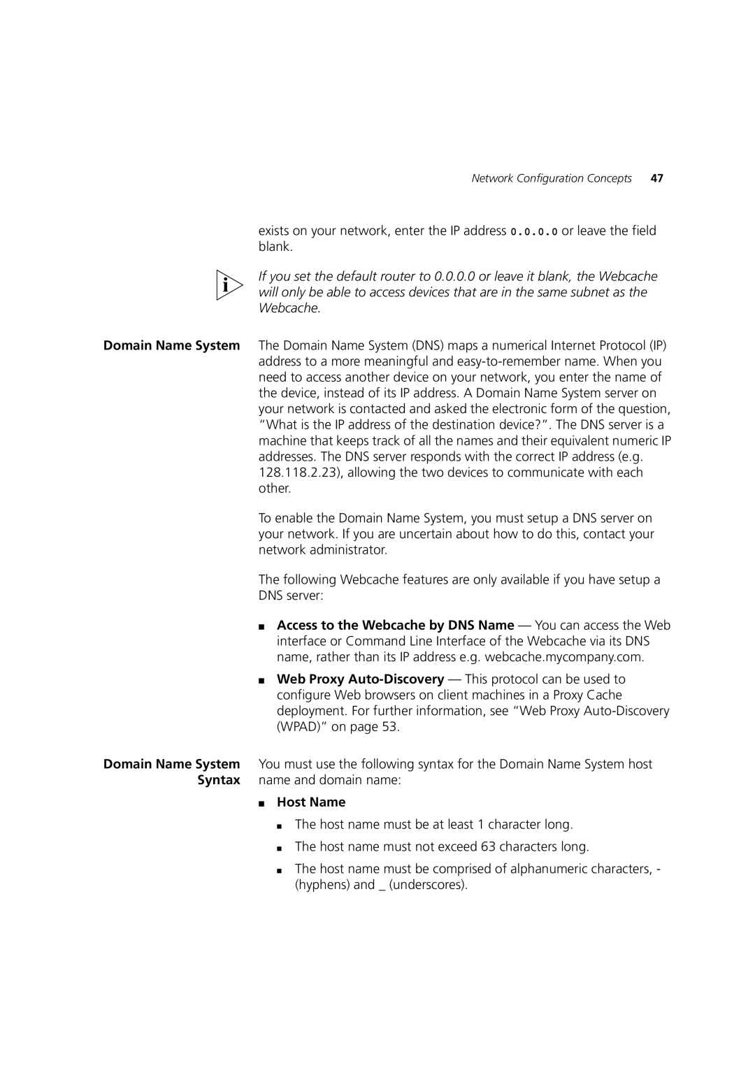 3Com Webcache 3000 (3C16116), Webcache 1000 (3C16115) manual Host Name 